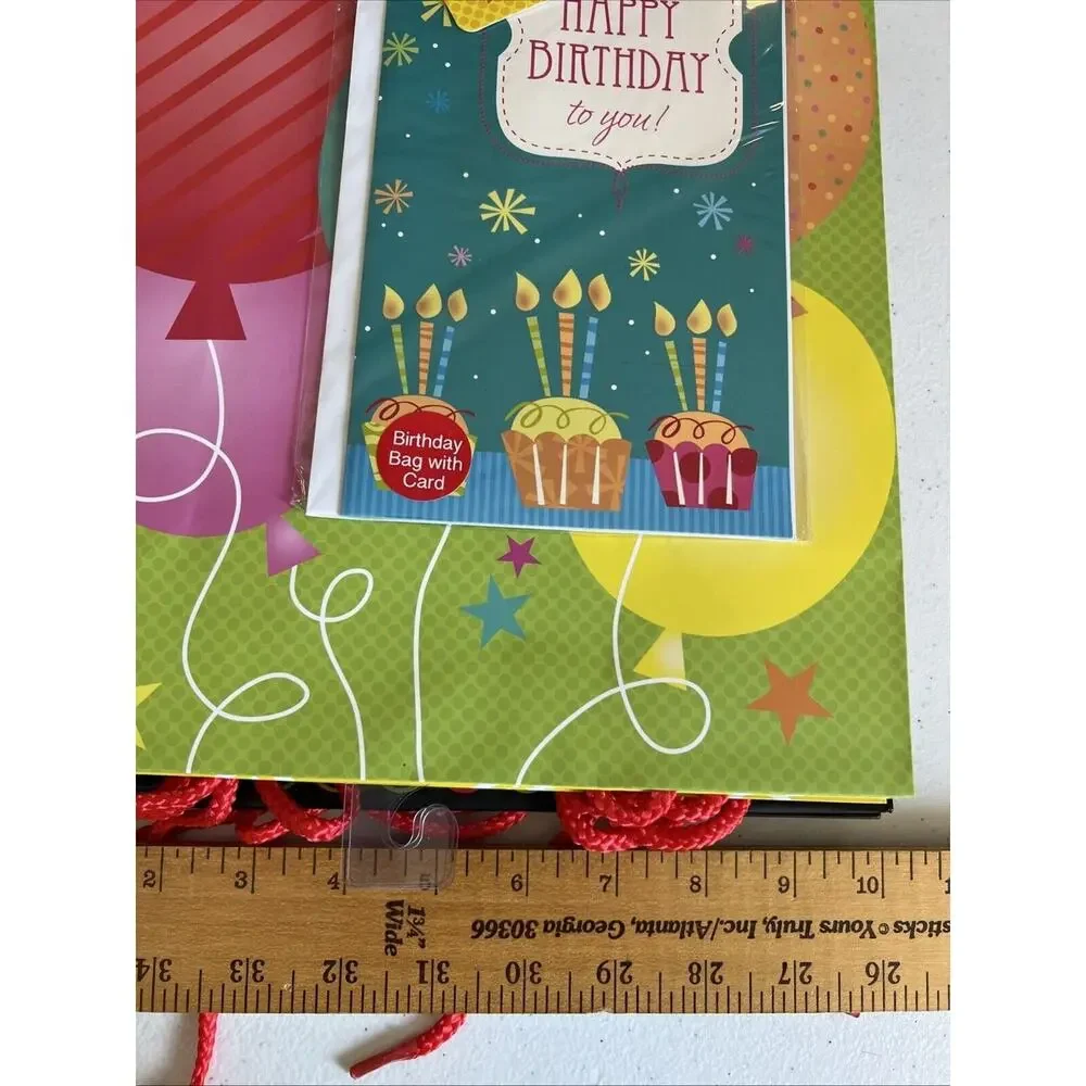 Lot 12 Happy Birthday Gift Bag Set with Greeting Card New Celebrate Holiday Wrap